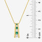 Gemstone Classics™ Lab Grown Sapphire & Emerald Ladder Pendant - image 3