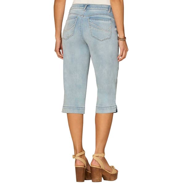 Womens Democracy “Ab”solution® Mid Rise Side Slit Jean Capris