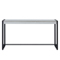 HomeRoots 54in. White & Black Distressed Sled Console Table - image 2