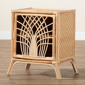 Baxton Studio Danna Modern Bohemian Rattan Nightstand - image 9