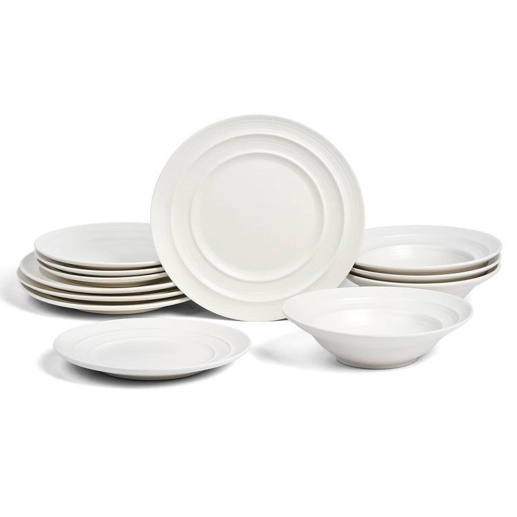 Earth & Clay Celeste 12-Piece Stoneware Dinnerware Set