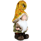 Northlight Fall Gnome in Maple Leaf Mushroom Hat Garden Statue - image 1