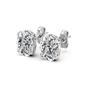 Moluxi&#40;tm&#41; Sterling Silver 3ctw. Moissanite Oval Stud Earrings - image 1