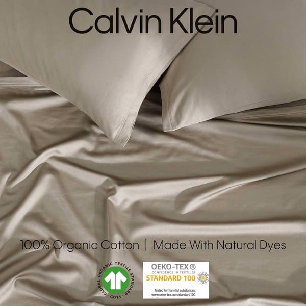 Calvin Klein Organic Earth Solid Cotton 4pc. 300 TC Sheet Set