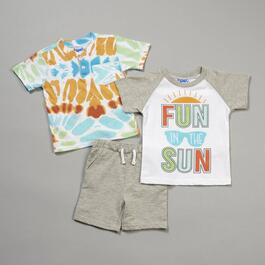 Toddler Boy Little Rebels&#174; 3pc. Tie Dye Fun Sun Tees & Shorts Set