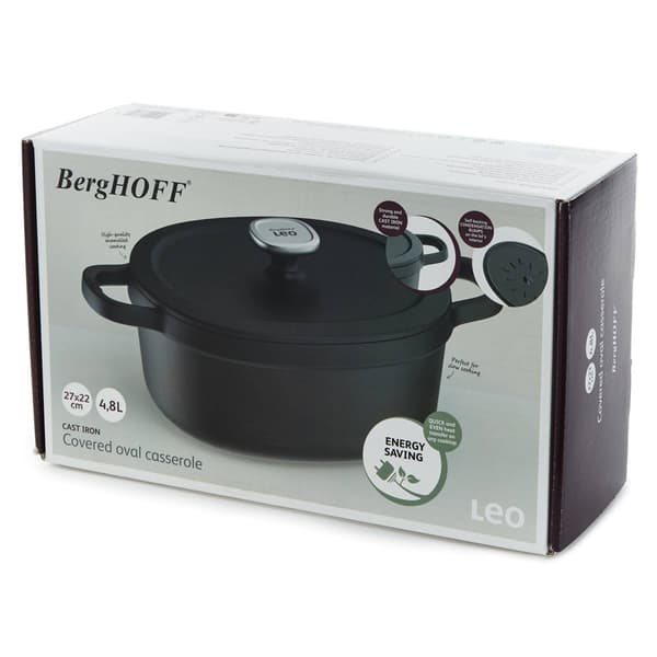 BergHOFF Graphite Enameled Cast Iron 10.75in. Covered Stockpot