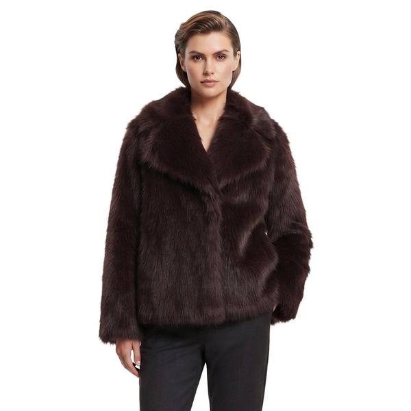 Womens Steve Madden Short Faux Fur Coat - image 