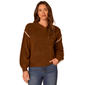 Womens Democracy Long Blouson Sleeve Blanket Stitch Sweater - image 3