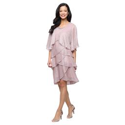 Petites SLNY Shimmer Tier Jacket Dress