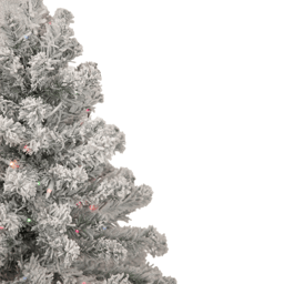 Northlight 3ft Pre-Lit Medium Flocked Madison Pine Christmas Tree