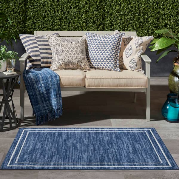 Nourison Essentials Bordered Indoor/Outdoor Area Rug