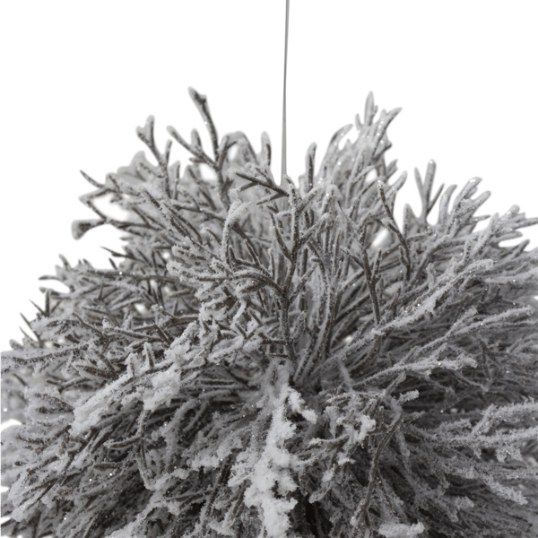 Northlight 7in. White Frosted Round Twig Christmas Ornament