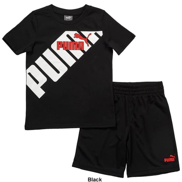 Boys (4-7) Puma® 2pc. Diagonal Logo Tee & Shorts Set - image 