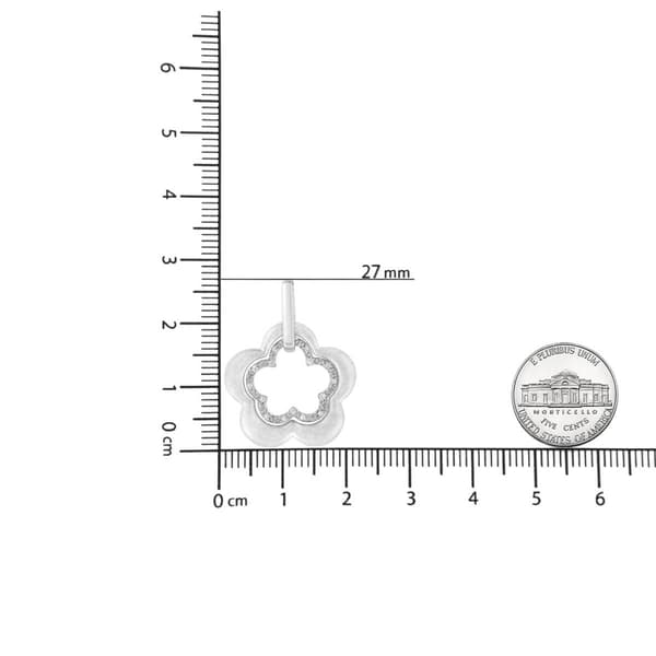 Haus of Brilliance Diamond Double Flower Shape Pendant