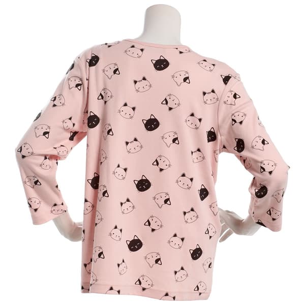 Plus Size Bonnie Evans 3/4 Sleeve Cat Tee
