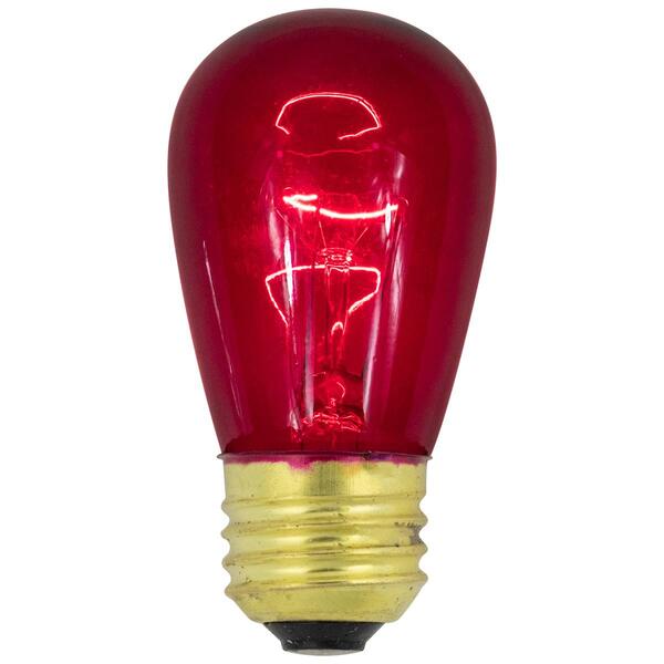 Pack of 25 Incandescent S14 Purple Christmas Replacement Bulbs - image 