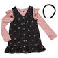 Girls (4-6x)Little Lass(R) Flutter Sleeve Top & Denim Floral Jumper - image 1