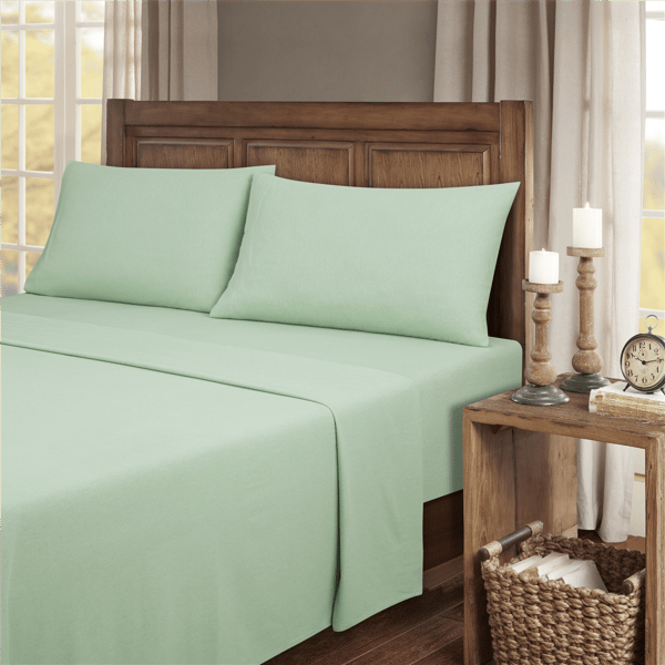 Kathy Ireland 100% Turkish Cotton Solid Flannel Sheet Set - image 