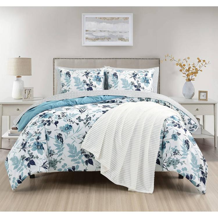 Elegant Botanical 8pc. Reversible Comforter Set