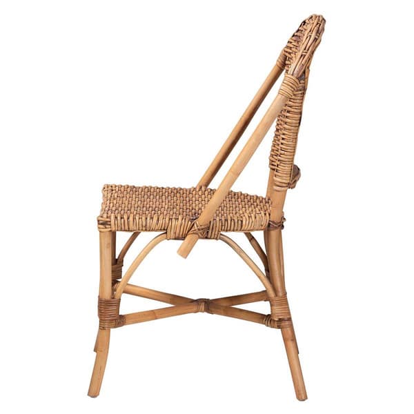 Baxton Studio Neola Bohemian Rattan 2pc. Dining Chair Set
