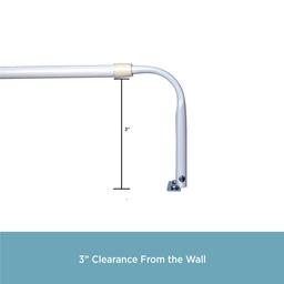 Single 3 1/2in. Lockseam Curtain Rod
