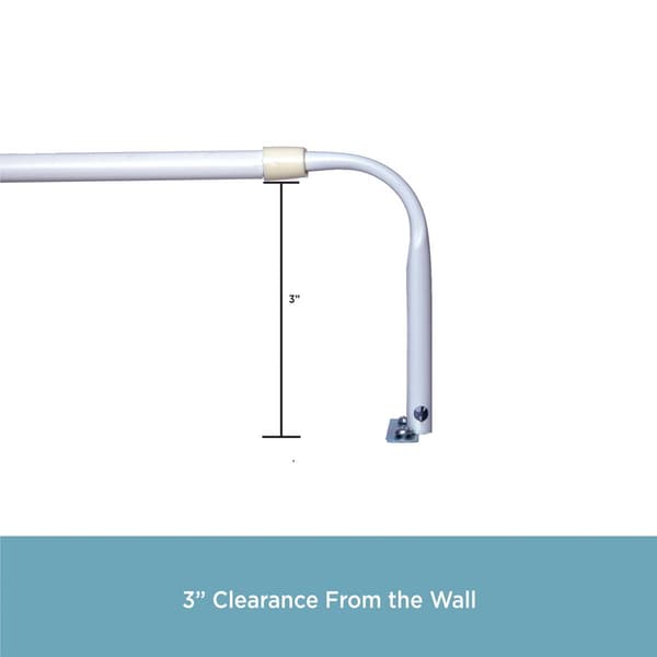 Single 3 1/2in. Lockseam Curtain Rod