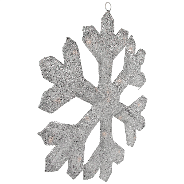 Northlight Lighted Tinsel Snowflake Christmas Window Decoration