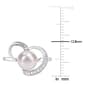 Gemstone Classics™ Cultured Pearl & Diamond Heart Ring - image 4