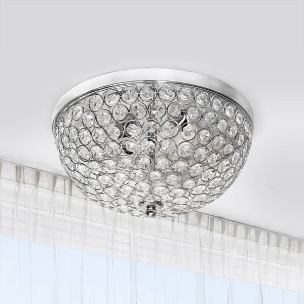 Lalia Home 2pk. Crystal Glam 2 Light Ceiling Flush Mount