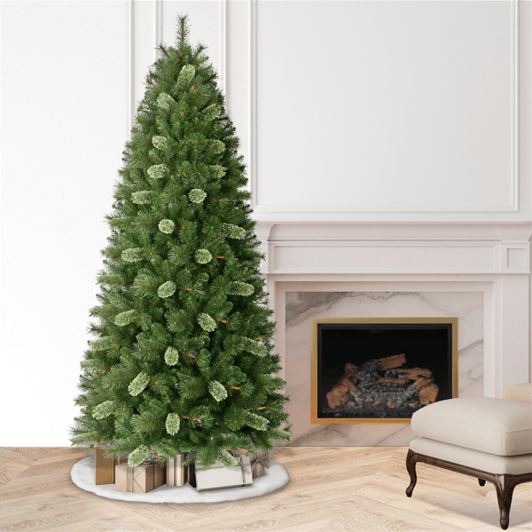 Puleo International 7.5ft. Slim Teton Pine Christmas Tree