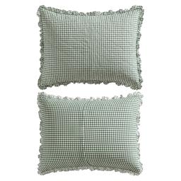 Laura Ashley Gracies Gingham Cotton Reversible Quilt Set