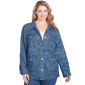 Women''s Ruby Rd. Indigo Go Paisley Stretch Denim Utility Jacket - image 1