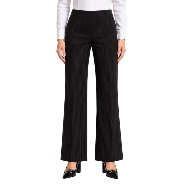 Juniors A. Byer Pinstripe Wide Leg Pull-On Dress Pants - image 