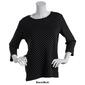 Petite Hasting & Smith 3/4 Sleeve Polka Dot Open Crew Neck Tee - image 5