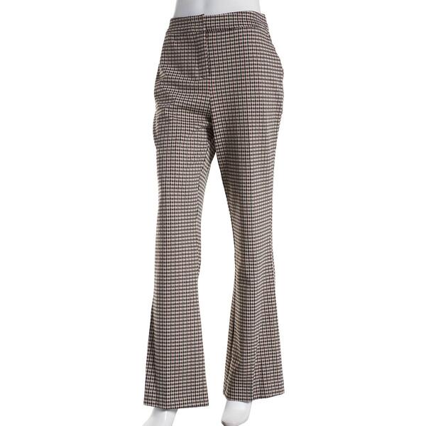 Womens Premise Pull On Wide Leg Houndstooth Trousers - image 
