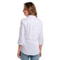 Womens Emily Daniels Star Dot Roll Tab Sleeve Button Down - image 2
