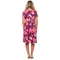 Womens Sami & Jo Short Sleeve Floral Keyhole Neck A-line Dress - image 2