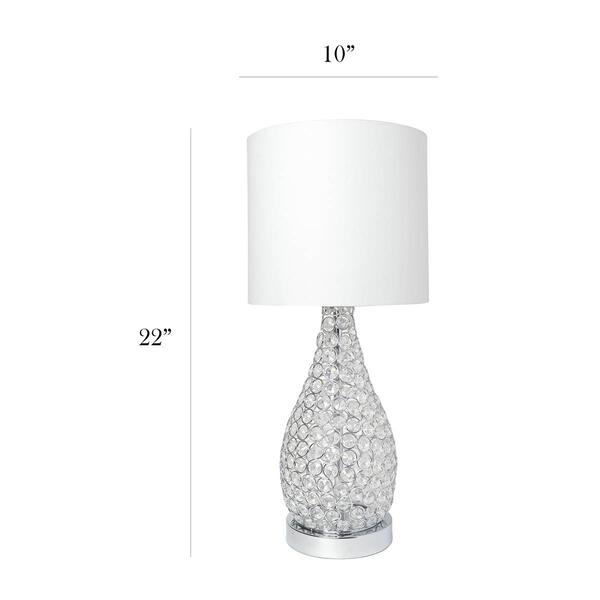 Elegant Designs Elipse Crystal Pinned Gourd Accent Table Lamp