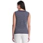 Womens Rafaella® Sleeveless Stripe Button Front Blouse - image 2