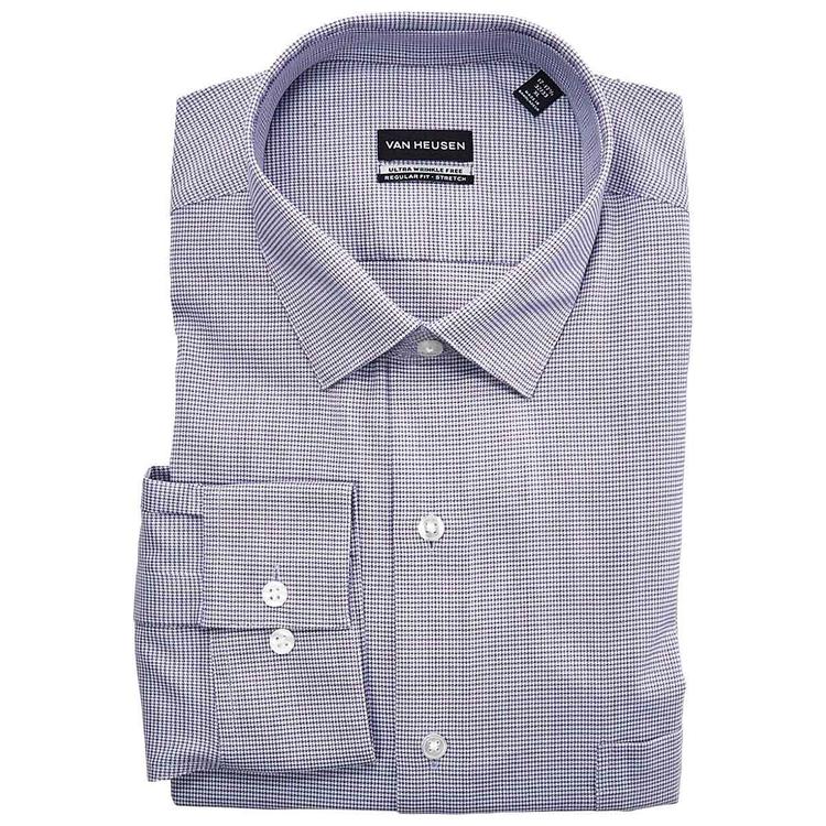 Mens Van Heusen(R) Slim Fit Stretch Dress Shirt - Brown Cobalt