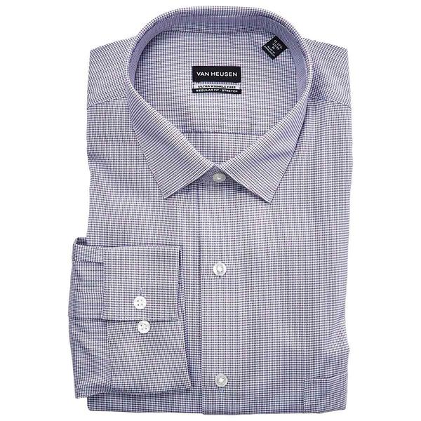 Mens Van Heusen(R) Slim Fit Stretch Dress Shirt - Brown Cobalt - image 