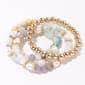 Ashley Cooper(tm) 4pk. Gold-Tone/Pastel/Wood Bead Stretch Bracelet - image 1