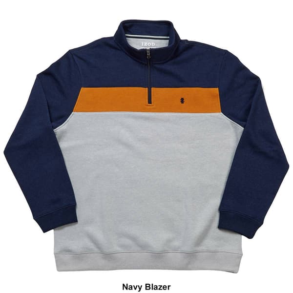 Mens IZOD® Color Block 1/4 Zip Pullover Sweater