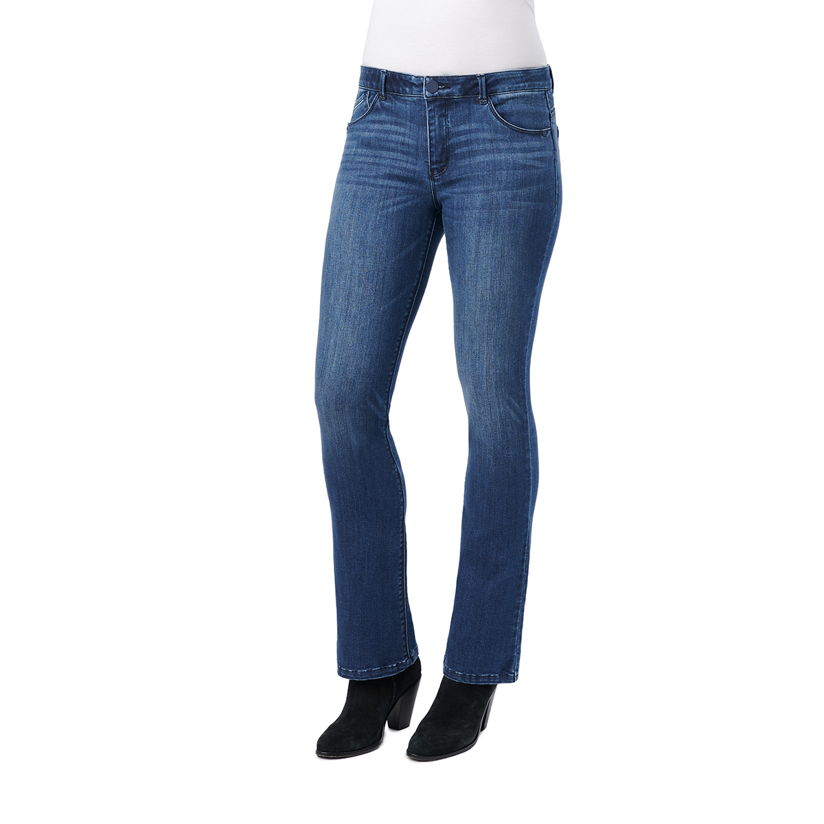 Womens Democracy “Ab”solution® Blue Medium Wash Lux Bootcut Jeans ...
