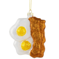Northlight 3.75in. Eggs & Bacon Glass Christmas Hanging Ornament - image 1