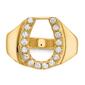 Mens Gentlemens Classics&#8482; 14kt. Gold Diamond Horseshoe Ring - image 4