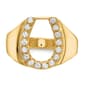 Mens Gentlemens Classics&#8482; 14kt. Gold Diamond Horseshoe Ring - image 4