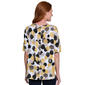 Womens Ali Miles Short Sleeve Abstract Polka Dot Blouse - image 2