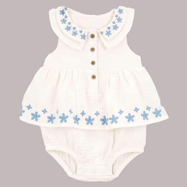Baby Girl &#40;3-24M&#41; Carter&#8217;s&#174; Floral Embroidered Bodysuit Dress