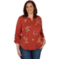 Plus Size Alfred Dunner Classics Tossed Floral Butterfly Blouse - image 1